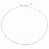 Julie Vos - Necklace - Celeste Delicate Station - Cubic Zirconia - Silver