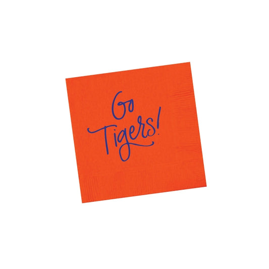 Natalie Chang - Cocktail Napkins- Go Tigers! - Findlay Rowe Designs