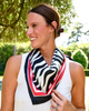 Caroline Hill - Scarf - Harper Zebra Striped Scarf Red Black - Medium