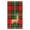 Caspari - Guest Towel Napkins -Reindeer Tartan Red
