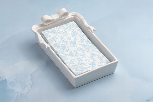 Mud Pie - Guest Towel Napkin Holder - Bow - 2pc Set