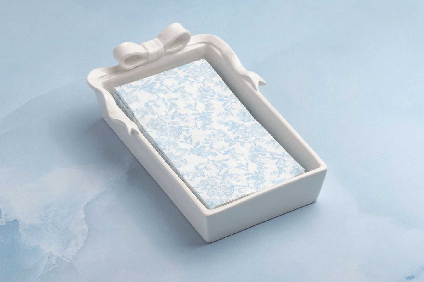 Mud Pie - Guest Towel Napkin Holder - Bow - 2pc Set