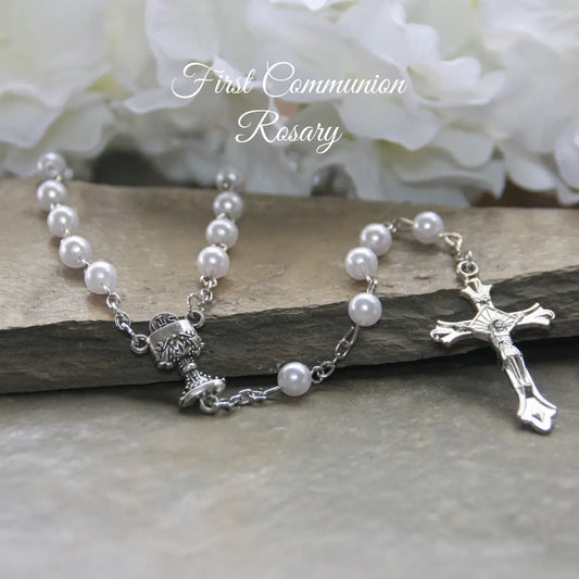 Rosary - First Communion - Silver - Findlay Rowe Designs