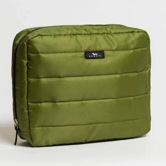 SCOUT - All-Inclusive Toiletry Bag - Green Puffer - Findlay Rowe Designs
