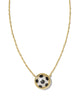 Kendra Scott - Necklace - Soccer Gold Short Pendant Necklace in Ivory Mother-of-Pearl - Findlay Rowe Designs