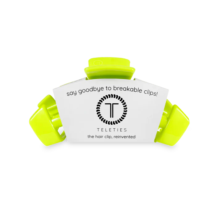 Teleties - Classic Medium Claw Hair Clip - Summer Brights Neon Green - Findlay Rowe Designs