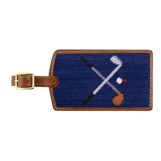 Smathers & Branson - Needlepoint Luggage Tags - Crossed CLubs