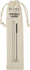 Drinking Straw  - Stainless Steel and Cleaning Brush Set, 8.5", Gold - Findlay Rowe Designs