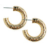 St. Armands - Hoop Earrings - Hammered Gold Vintage Style - Findlay Rowe Designs