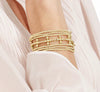 Enewton - Signature Cross Sincerity Pattern 2.5mm Bead Bracelet - Classic Beaded Signature Cross Gold -  4mm Bead Gold - Findlay Rowe Designs
