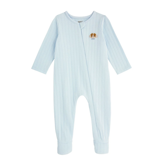 Mud Pie - Baby - Sleeper French Knot Pointelle - Dog