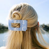 Teleties - Medium Flat Rectangle Hair Clip - Blue Lagoon - Findlay Rowe Designs