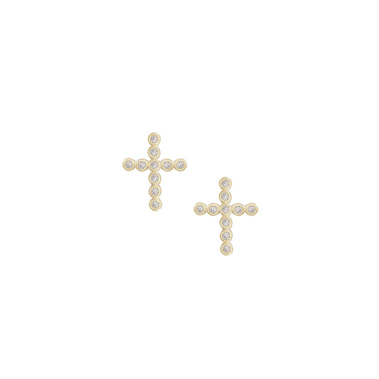 Natalie Wood - Earring - Legacy Cross Stud - Gold - Findlay Rowe Designs