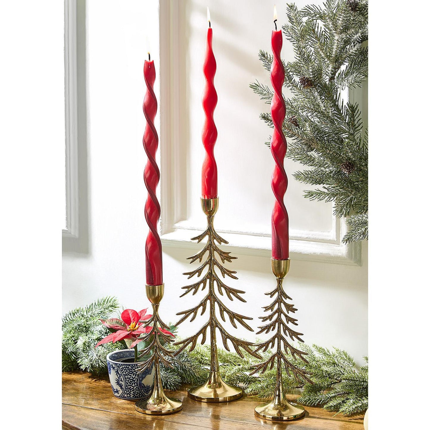 Taper Candle Holder - Gold Tree - 3 sizes - Findlay Rowe Designs