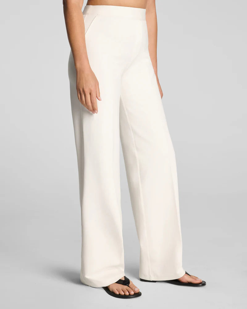 Spanx - Pant - SpanxSupersmooth PerfectFit Ponte - Wide Leg - Ivory - Findlay Rowe Designs