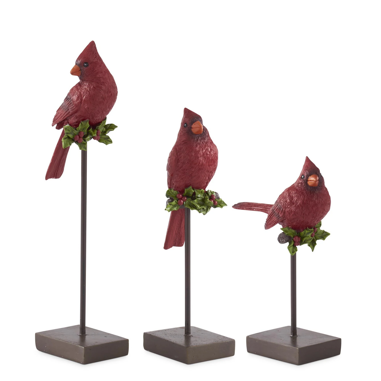 Cardinal on Metal Stand