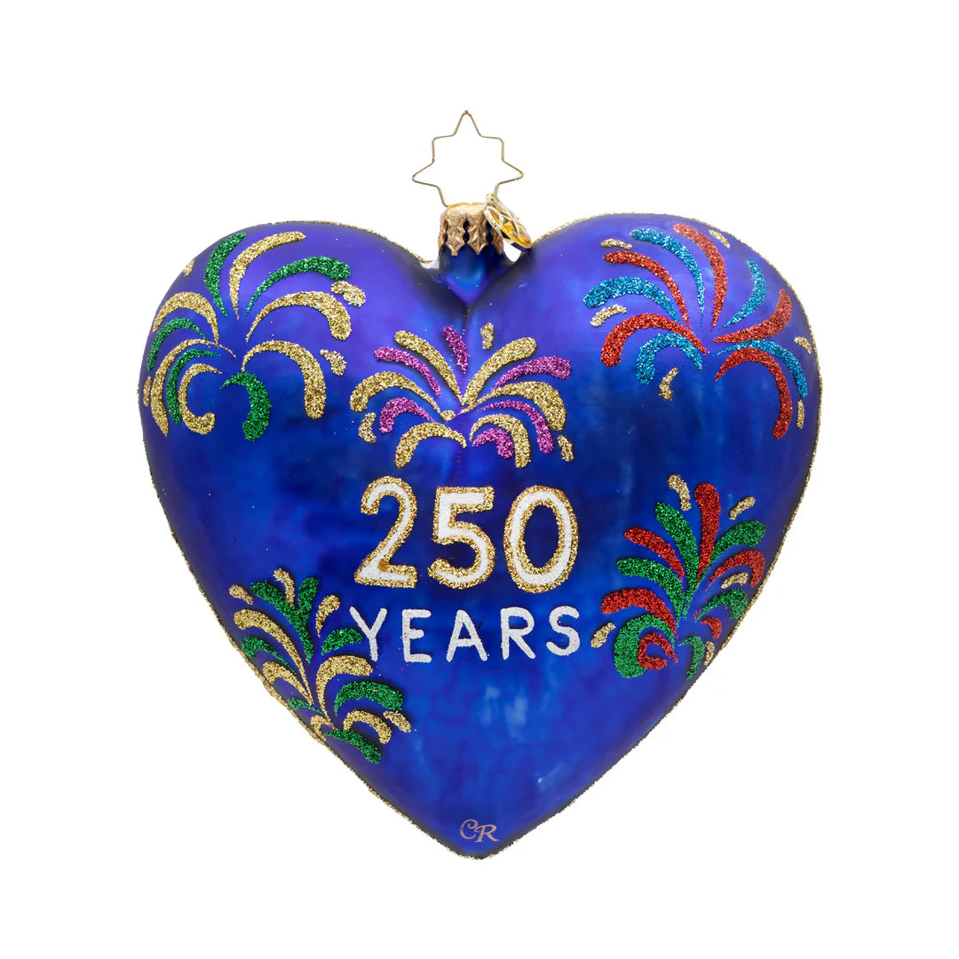 Christopher Radko - Ornament - Heart of Independence – 250 Years - Findlay Rowe Designs