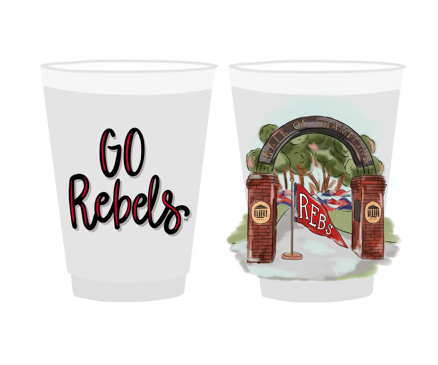 Collegiate - Frosted Cups Set 8