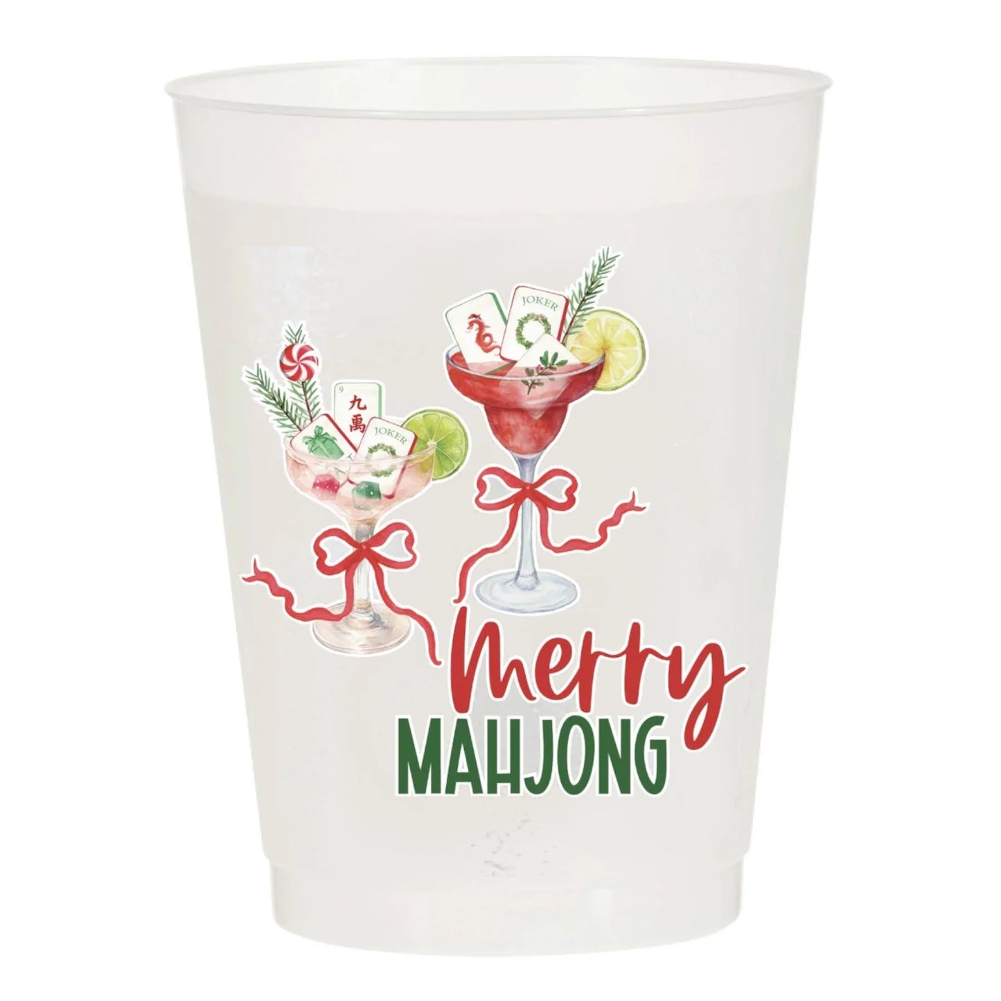 Sip Hip Hooray - Frosted Party Cup - Christmas Set of 6