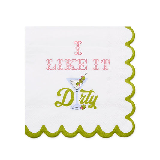 Cocktail Napkin - Martini - I Like it Dirty - Findlay Rowe Designs