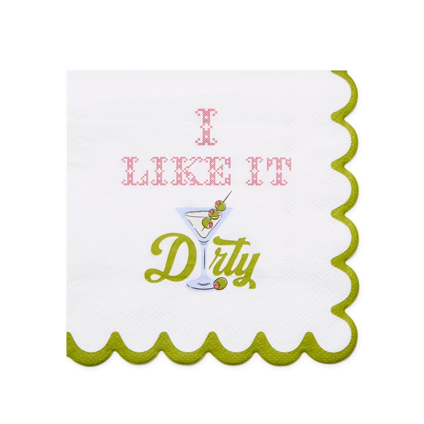 Cocktail Napkin - Martini - I Like it Dirty - Findlay Rowe Designs