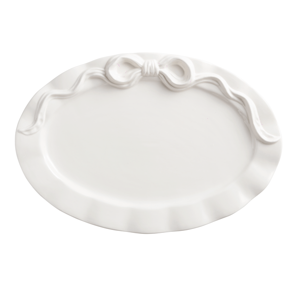 Mud Pie - Serving Platter - Bow White
