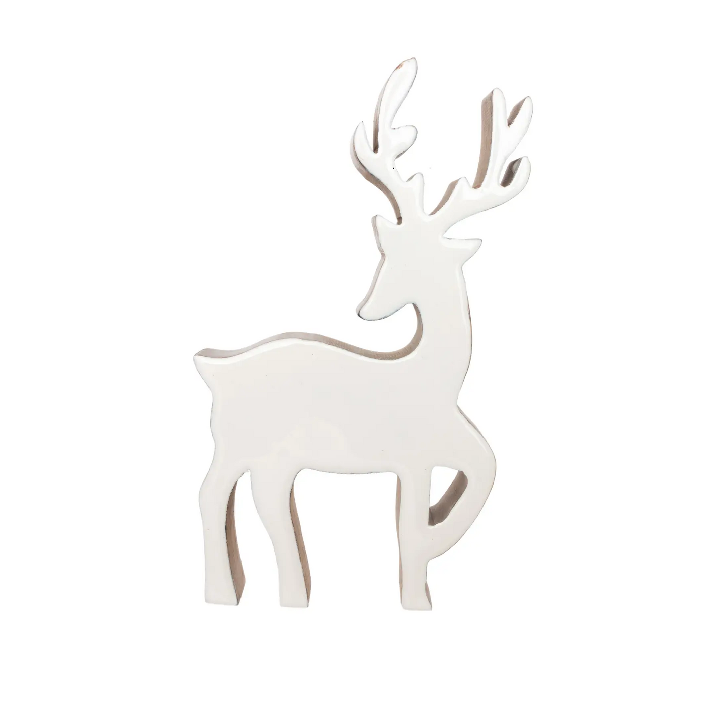 Dancing Deer - Mango Wood - White - Large - Findlay Rowe Designs