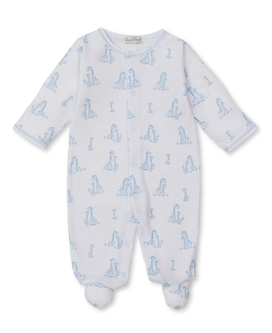 Kissy Kissy - Zip Footie - Giraffe Grace - Blue