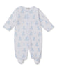 Kissy Kissy - Zip Footie - Giraffe Grace - Blue - Findlay Rowe Designs