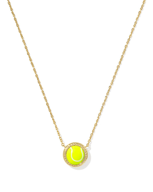 Kendra Scott - Tennis Short Pendant Necklace - Gold Chartreuse Magnesite - Findlay Rowe Designs