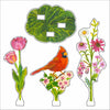 Kimberly Hodges - Acrylic Art - Cardinal Petit Bouquet Collection - Findlay Rowe Designs