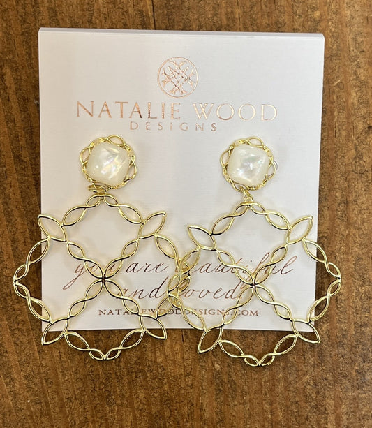 Natalie Wood - Earring - Bloom Statement - Pearl