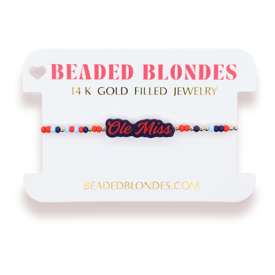 Beaded Blondes - Bracelet - Collegiate Charm - On Color