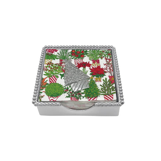 Mariposa - Beaded Napkin Box Set - Topiary Christmas Tree