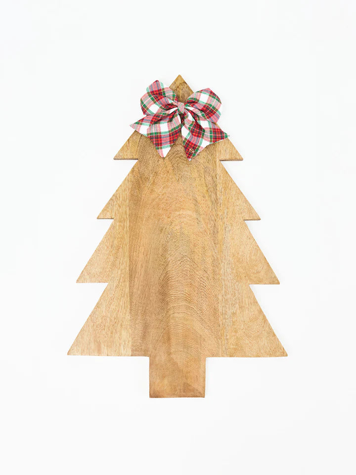 Mary Square - Magnetic Fabric Bow - Holiday Plaid