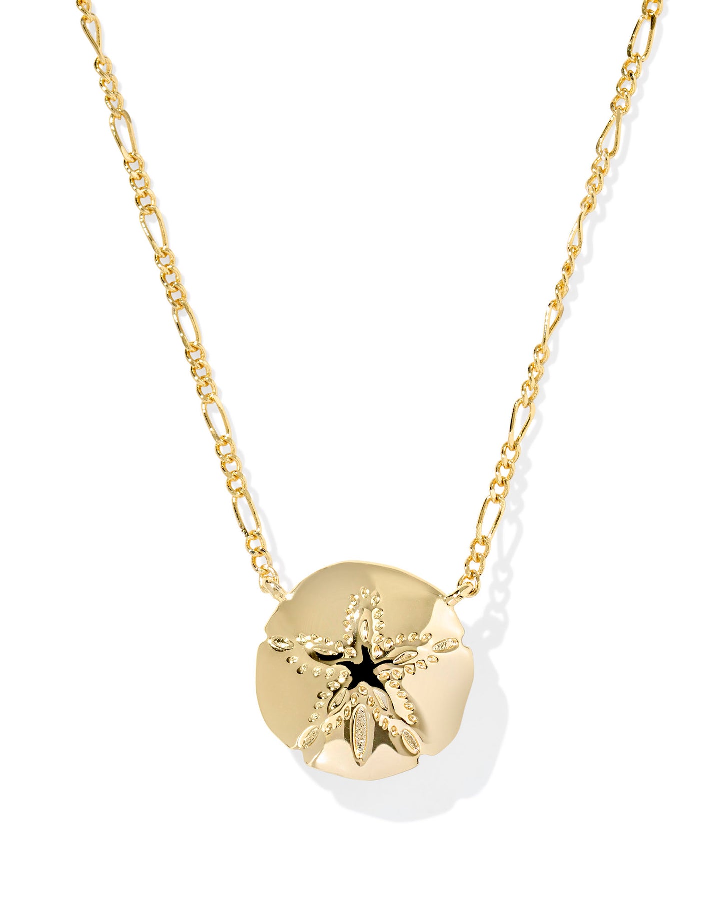 Kendra Scott - Necklace - Sand Dollar Short Pendant - Gold Natural Mother Of Pearl - Findlay Rowe Designs