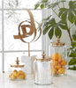 Glass Canisters - Gold Metal Lid