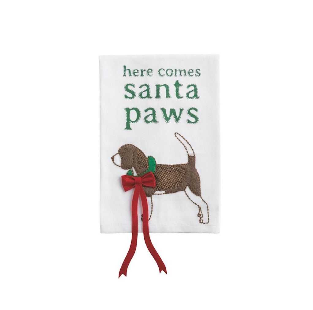 Mud Pie - Christmas Cloth Towel - Dog Dangle