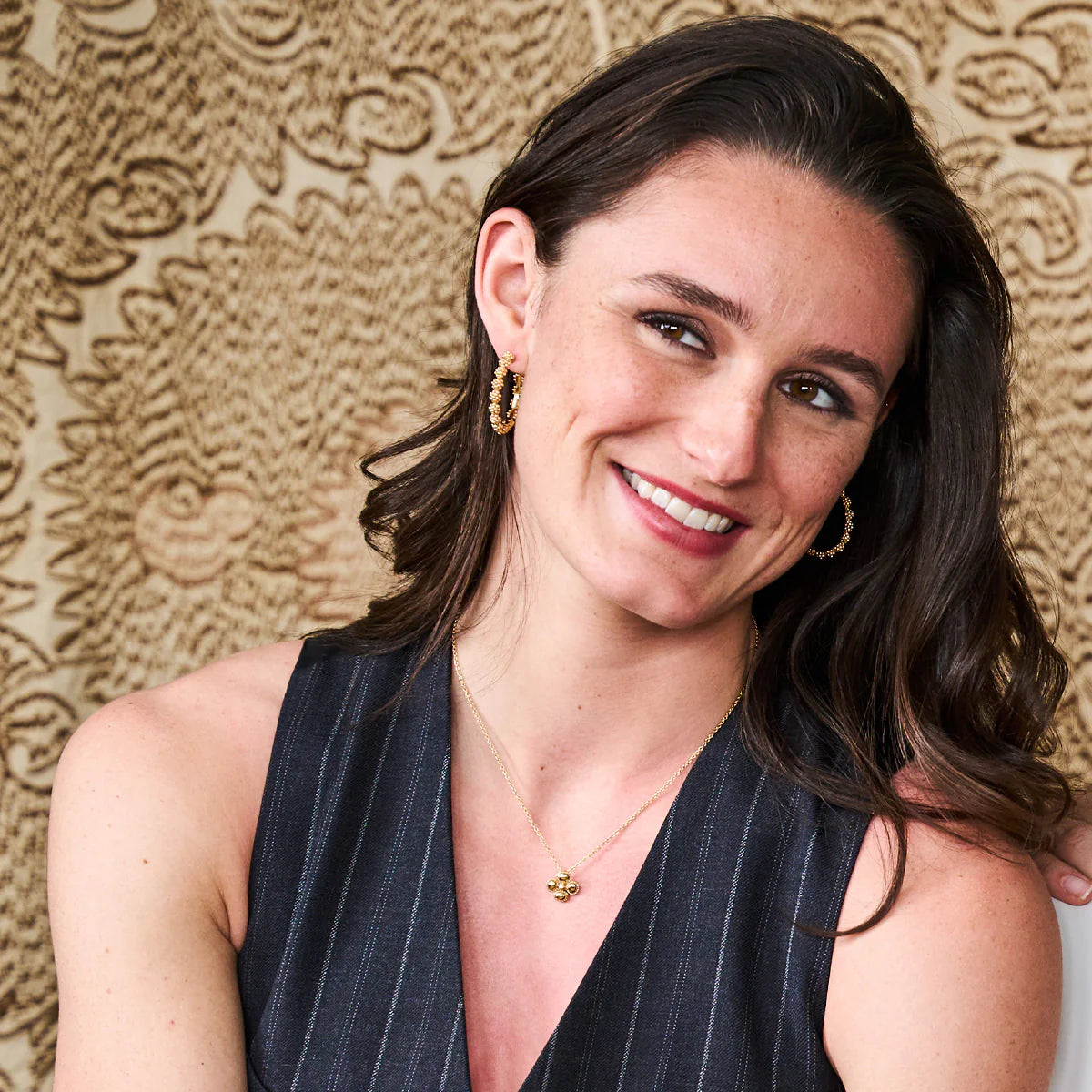 Capucine de Wulf - Necklace - Berry Clover Station - 18in - Gold