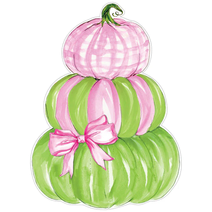 Rosanne Beck - Placemats - Pumpkin Stack - Pink & Green