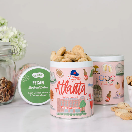 Atlanta Gift Tin - Pecan Shortbread Cookies - Findlay Rowe Designs