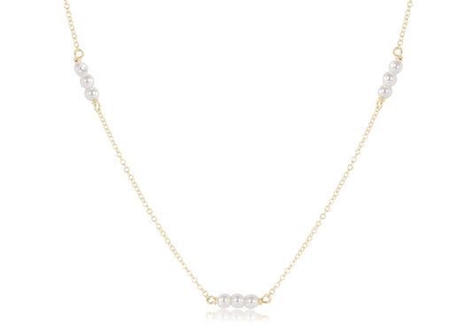 Enewton- choker joy simplicity chain gold - 3mm pearl