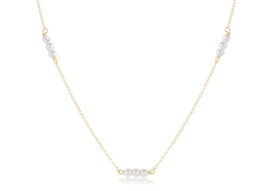Enewton - choker joy simplicity chain gold - 3mm pearl - Findlay Rowe Designs