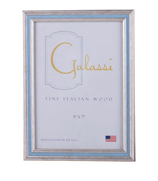 Galassi - 5x7 Frame - Silver Blue Channel