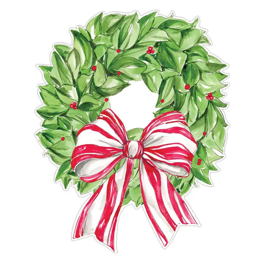 Rosanne  Beck - Placemat - Die Cut Wreath Striped Bow