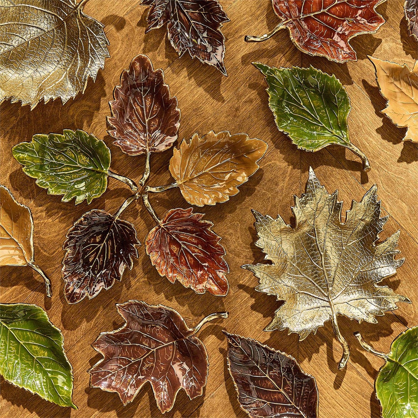Golden Leaf Tray - Grape or Maple