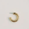 St. Armands - Hoop Earrings - Hammered Gold Vintage Style - Findlay Rowe Designs