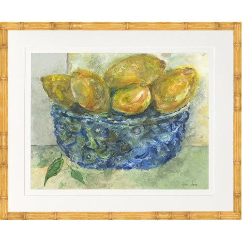 Framed Print - Lemons in Bowl 22x18 - Sylvia Serres