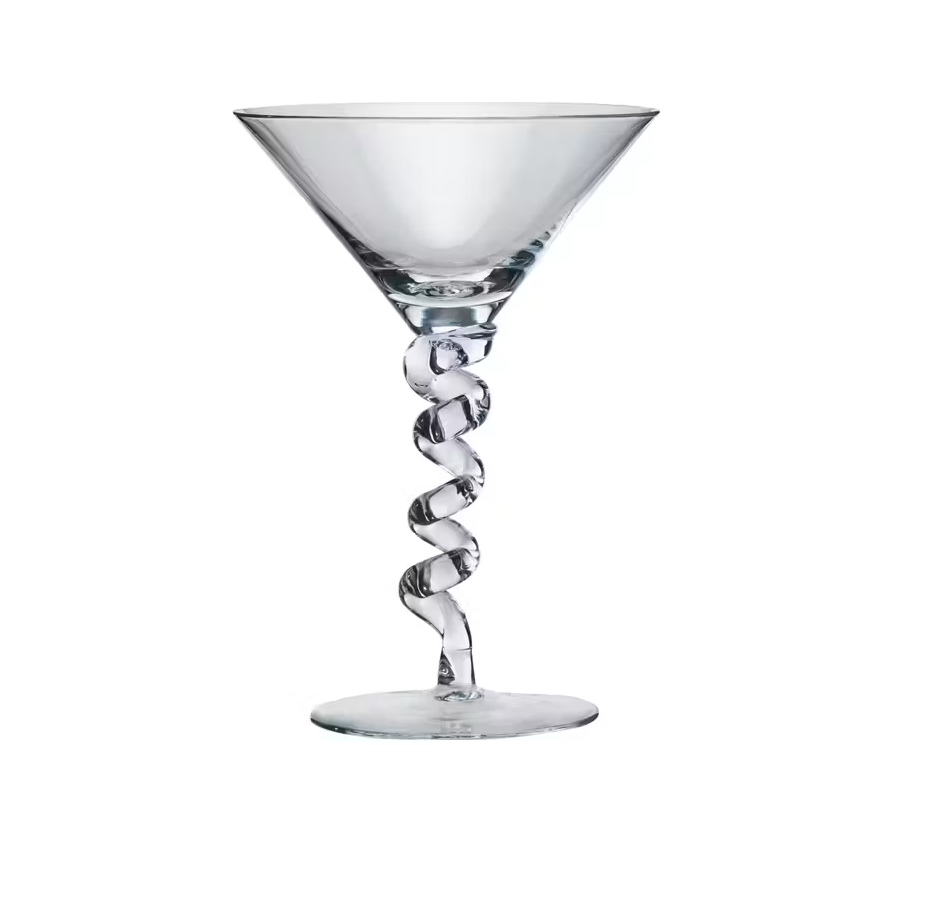 Martini Glass - Twisted Stem -  6 oz - Findlay Rowe Designs
