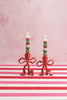 Mud Pie - Taper Candleholder - Red Bow - Findlay Rowe Designs